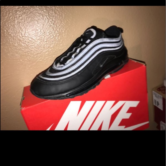 triple black air max 97 reflective